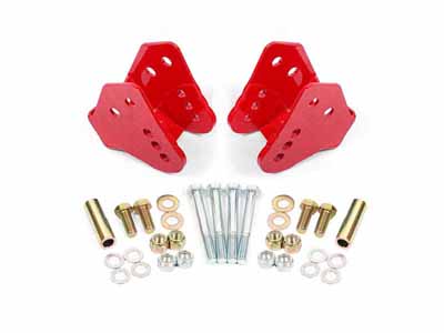 BMR CAB003R Control Arm Relocation Brackets, Bolt-on, Red for 1978-1987 G-Body / BMR CAB003R Control Arm Reinforcement Brackets