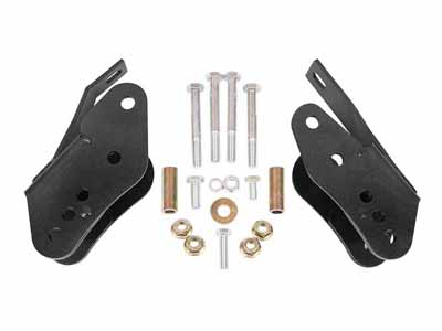 BMR CAB005H Control Arm Relocation Brackets, Bolt-on, Black Hammertone for 2005-2014 Mustang / BMR CAB005H Control Arm Reinforcement Brackets