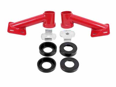 BMR CB005R Cradle Bushing Lockout Kit, Red for 2015-2026 Mustang S550/S650 / BMR CB005R Cradle Bushing Lockout Kit