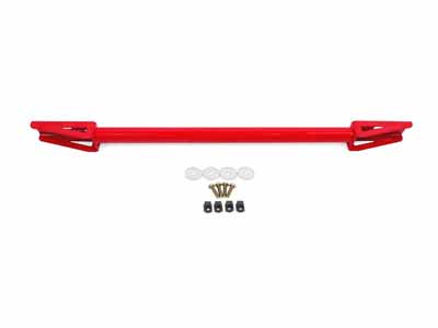 BMR CB763R Chassis Brace, Front Of K-Member, Chromoly, Red for 2015-2026 Mustang S550/S650 / BMR CB763R K-Member Chassis Brace