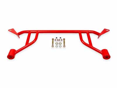 BMR CB770R Chassis Brace, Front Subframe, 4-Point, Red for 2024-2026 Mustang S550/S650 / BMR CB770R Subframe Chassis Brace