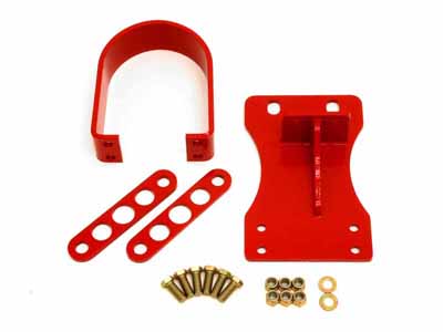 BMR DSL014R Driveshaft Safety Loop, Front, V8 Manual, V6 Auto, Red for 2010-2015 Camaro / BMR DSL014R Driveshaft Safety Loop