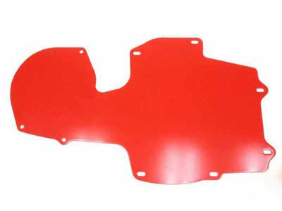 BMR FP002R A/C Delete Panel, Aluminum, Red for 1970-1981 F-Body / BMR FP002R A/C Delete Panel
