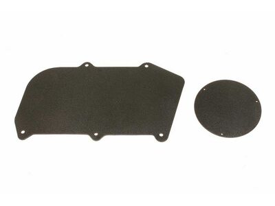 BMR FP005H Heater Delete Panel, Aluminum, Non-A/C Vehicles Only, Black for 1964-1972 A-Body / BMR FP005H Heater Delete Panel
