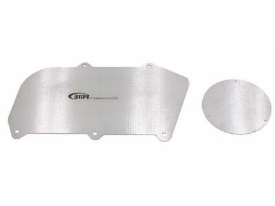 BMR FP005 Heater Delete Panel, Aluminum, Non-A/C Vehicles Only, Bare W/ BMR Logo, 1964-1972 A-Body / BMR FP005 Heater Delete Panel