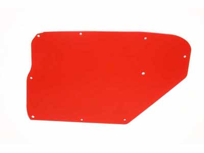 BMR FP006R A/C Delete Panel, Aluminum, Red for 1964-1967 A-Body / BMR FP006R A/C Delete Panel