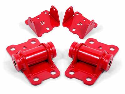BMR MM330R Motor Mount Kit, Upper And Lower, Poly (MM331 And MM332), Red for 1982-1992 F-Body / BMR MM330R Motor Mount Kit