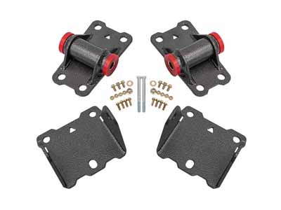 BMR MM460H Motor Mount Kit, Upper And Lower, Poly, Black Hammertone for 1978-1987 G-Body / BMR MM460H Motor Mount Kit