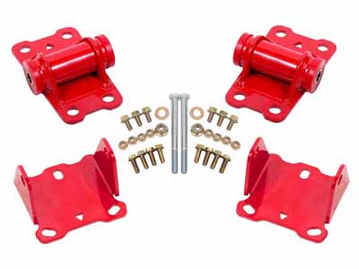 BMR MM460R Motor Mount Kit, Upper And Lower, Poly, Red for 1978-1987 G-Body / BMR MM460R Motor Mount Kit
