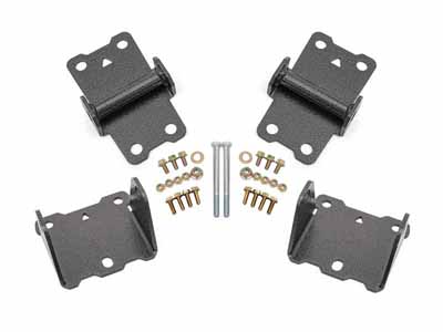 BMR MM461H Motor Mount Kit, Upper And Lower, Solid, Black Hammertone for 1978-1987 G-Body / BMR MM461H Motor Mount Kit
