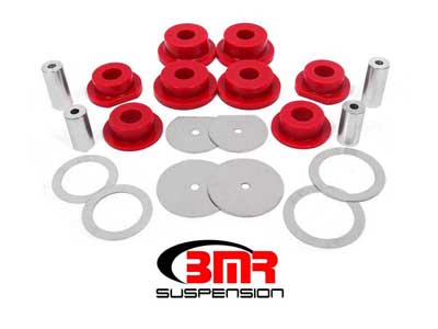 BMR SCB111 Bushing Kit, Rear Cradle, Polyurethane, Red for 2006-2023 Challenger & Charger / BMR SCB111 Rear Cradle Bushing Kit