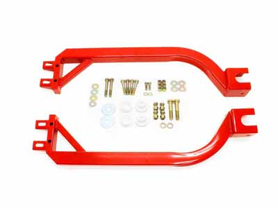 BMR SFC005R Subframe Connectors, Bolt-on, Red for 1967-1969 F-Body, 1968-1974 X-Body / BMR SFC005R Bolt-On Subframe Connectors