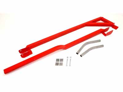 BMR SFC009R Subframe Connectors, Weld-On, Boxed, Outside Frame Exhaust, Red for 1982-1992 F-Body / BMR SFC009R Weld-On Subframe Connectors