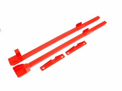 BMR SFC010R Subframe Connectors, Weld-On, Boxed, Premium, Hardtop Only, Red for 1979-1993 Mustang / BMR SFC010R Weld-On Subframe Connectors