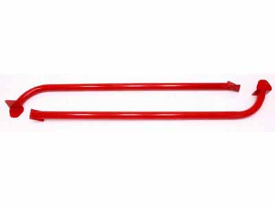 BMR SFC012R Subframe Connectors, Weld-On, Tubular, Red for 2005-2014 Mustang / BMR SFC012R Weld-On Subframe Connectors