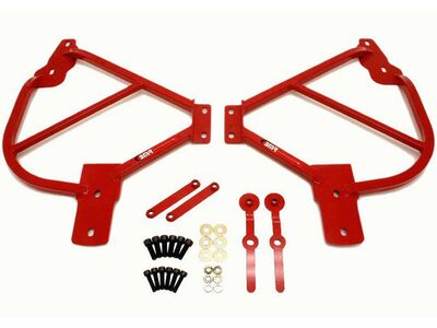 BMR Suspension SFC015R Bolt-On Subframe Connectors in Red for 2010-2015 Camaro / BMR Suspension SFC015R Bolt-On Subframe Connectors