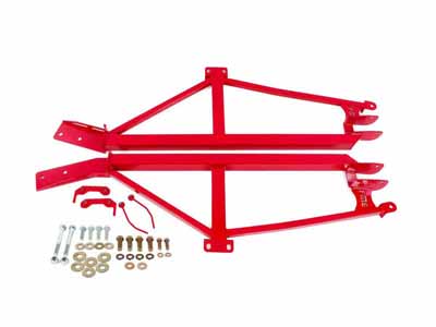 BMR SFC019R Subframe Connectors, Bolt-on, 4-Point, Non-Convertible Only, Red for 1993-2002 F-Body / BMR SFC019R Bolt-On Subframe Connectors