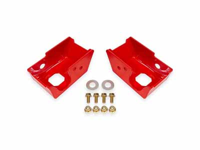 BMR SG1860R Rear Shock Mount Skid Plates, Red for 2021-2026 Bronco / BMR SG1860R Rear Shock Skid Plates