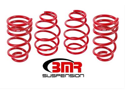 BMR SP019R Lowering Spring Kit, Set Of 4, 1" Drop, V8, Red for 2010-2015 Camaro / BMR SP019R Lowering Spring Kit