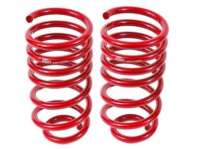 BMR SP024R Lowering Springs, Rear, 1.4" Drop, 460 Spring Rate, V8, Red for 2010-2015 Camaro / BMR SP024R Rear Lowering Springs