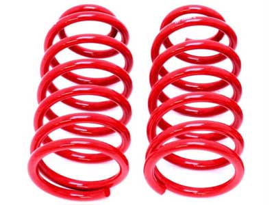 BMR SP029R Lowering Springs, Rear, 1" Drop, 235 Spring Rate, Red for 1979-2004 Mustang / BMR SP029R Rear Lowering Springs