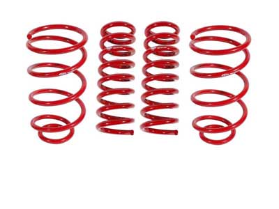 BMR SP032R Lowering Spring Kit, Set Of 4, 1" Drop, Red for 1964-1966 A-Body / BMR SP032R Lowering Spring Kit