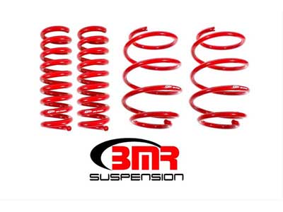 BMR SP041R Lowering Springs, Set Of 4, Performance Version, V8, Red for 2016-2024 Camaro / BMR SP041R Lowering Spring Kit