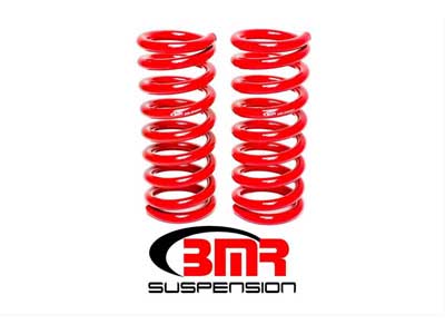 BMR SP055R Lowering Springs, Front, 2" Drop, Small Block, Red for 1967-1969 F-Body, 1968-1974 X-Body / BMR SP055R Front Lowering Springs