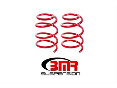 BMR SP066R Lowering Springs, Front, 1.5" Drop, Handling, GT, Red for 2005-2014 Mustang / BMR SP066R Front Lowering Springs