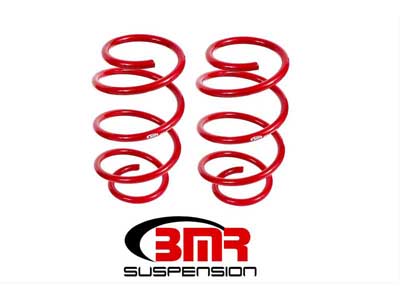 BMR SP087R Lowering Springs, Front, Drag Version, Red for 2015-2026 Mustang S550/S650 / BMR SP087R Front Lowering Springs