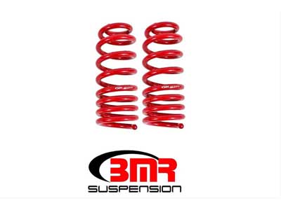 BMR SP091R Lowering Springs, Front, 1.25" Drop, Handling Version, Red for 1993-2002 F-Body / BMR SP091R Front Lowering Springs
