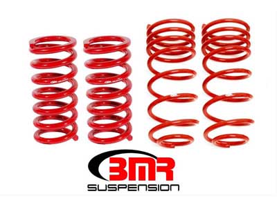 BMR SP096R Lowering Spring Kit, Set Of 4, 1.25" Drop, Red for 1982-1992 F-Body / BMR SP096R Lowering Spring Kit