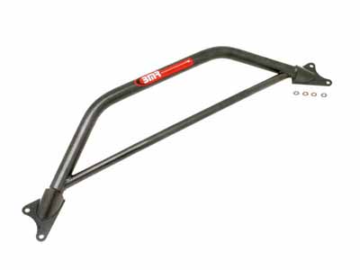 BMR STB009H Strut Tower Brace, V-8 Without Plenum Cover, Black Hammertone for 2005-2014 Mustang / BMR STB009H Strut Tower Brace