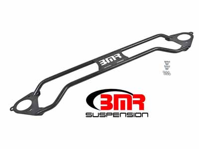 BMR STB019H Strut Tower Brace, Front, Twin Tube Design, Black Hammertone for 2016-2024 Camaro / BMR STB019H Strut Tower Brace
