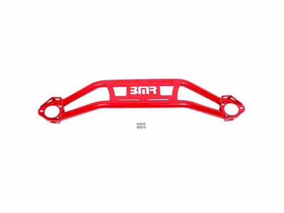 BMR STB110R Strut Tower Brace, Front, Twin Tube Design, Red for 2008-2023 Challenger & Charger / BMR STB110R Strut Tower Brace