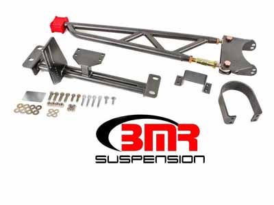 BMR TA011H Torque Arm, Tunnel Mount, Stock Exhaust, W/ DSL, Black Hammertone for 1993-2002 F-Body / BMR TA011H Tunnel Mount Torque Arm