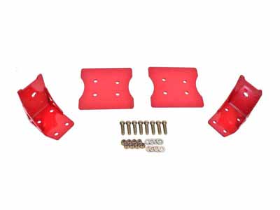 BMR TBR003R Torque Box Reinforcement Plates, Lower Only, Red for 1979-2004 Mustang / BMR TBR003R Lower Torque Box Reinforcement Plates