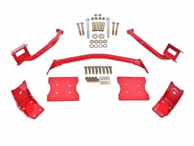 BMR TBR004R Torque Box Reinforcement Plate Kit(TBR005R And TBR003R), Red for 1979-2004 Mustang / BMR TBR004R Torque Box Reinforcement Plate Kit