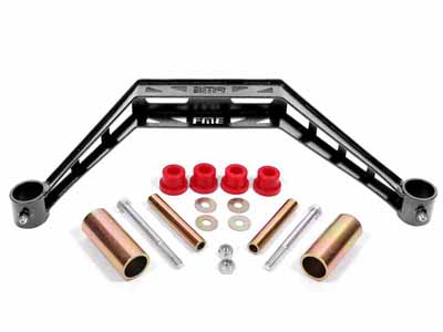 BMR TC731H Transmission Crossmember, TH400 / T-56, Black Hammertone for 1979-1993 Mustang / BMR TC731H Transmission Conversion Crossmember