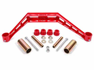 BMR TC731R Transmission Crossmember, TH400 / T-56, Red for 1979-1993 Mustang / BMR TC731R Transmission Conversion Crossmember