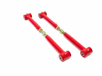 BMR TCA002R Lower Control Arms, On-car Adjustable With Poly Bushings, Red for 1982-2002 F-Body / BMR TCA002R Adjustable Lower Control Arms