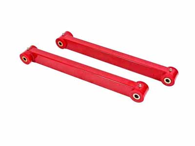 BMR TCA019R Lower Control Arms, Boxed, Non-Adjustable With Poly Bushings, Red for 2005-2014 Mustang / BMR TCA019R Non-Adjustable Lower Control Arms