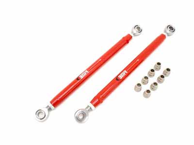 BMR TCA020R Lower Control Arms, Double Adjustable With Rod Ends, Red for 2005-2014 Mustang / BMR TCA020R Adjustable Lower Control Arms