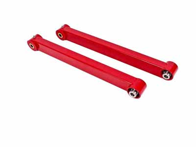 BMR TCA022R Lower Control Arms, Boxed, Non-Adj With Poly/spher Combo, Red for 2005-2014 Mustang / BMR TCA022R Non-Adjustable Lower Control Arms