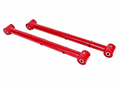 BMR TCA034R Lower Control Arms, Non-Adjustable With Poly Bushings, Red for 1964-1972 A-Body / BMR TCA034R Non-Adjustable Lower Control Arms