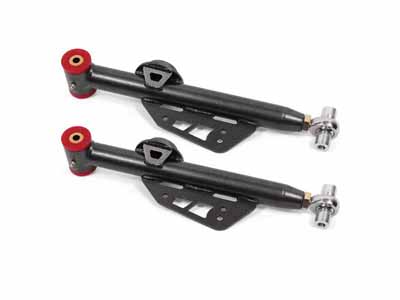 BMR TCA049H Lower Control Arms, Single Adj, Poly/Rod End, Black Hammertone for 1979-1998 Mustang / BMR TCA049H Adjustable Lower Control Arms