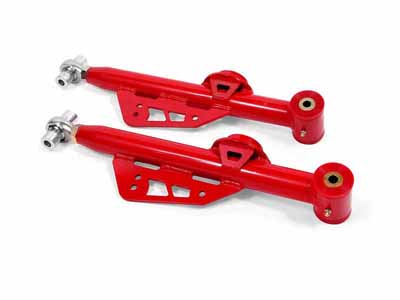 BMR TCA049R Lower Control Arms, Single Adj, Poly/Rod End, Red for 1979-1998 Mustang / BMR TCA049R Adjustable Lower Control Arms