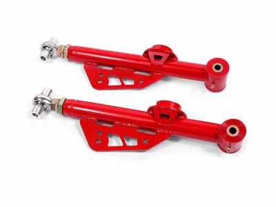 BMR TCA055R Lower Control Arms, On-car Adj, Poly/Rod End Combo, Red for 1999-2004 Mustang / BMR TCA055R Adjustable Lower Control Arms