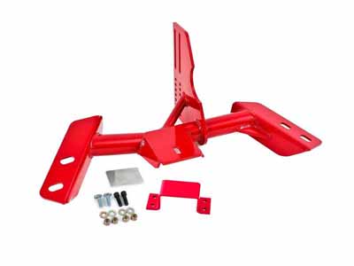 BMR TCC017R Torque Arm Relocation Crossmember, TH700R4 / 4L60, Red for 1984-1992 F-Body / BMR TCC017R Torque Arm Relocation Crossmember