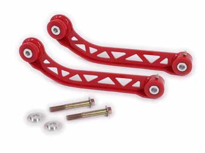 BMR UCA110R Upper Control Arms, Non-Adj With Poly Bushings, Red for 2006-2023 Challenger & Charger / BMR UCA110R Non-Adjustable Upper Control Arms